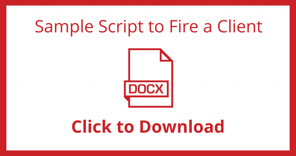 クライアントを解雇するためのスクリプトをダウンロード